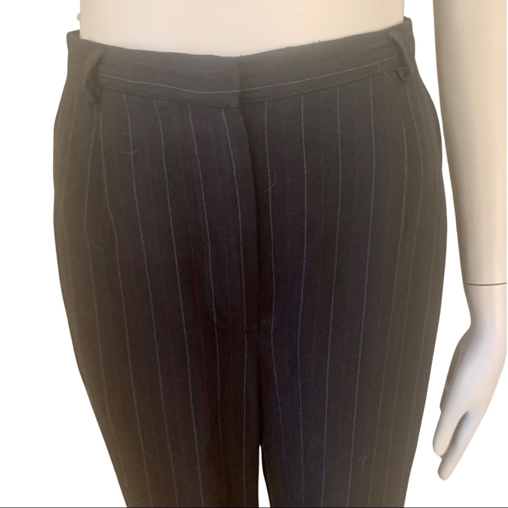 GIORGIO ARMANI Vintage Wool Crepe Blue Pinstripe Dress Pants - Picture 10 of 16